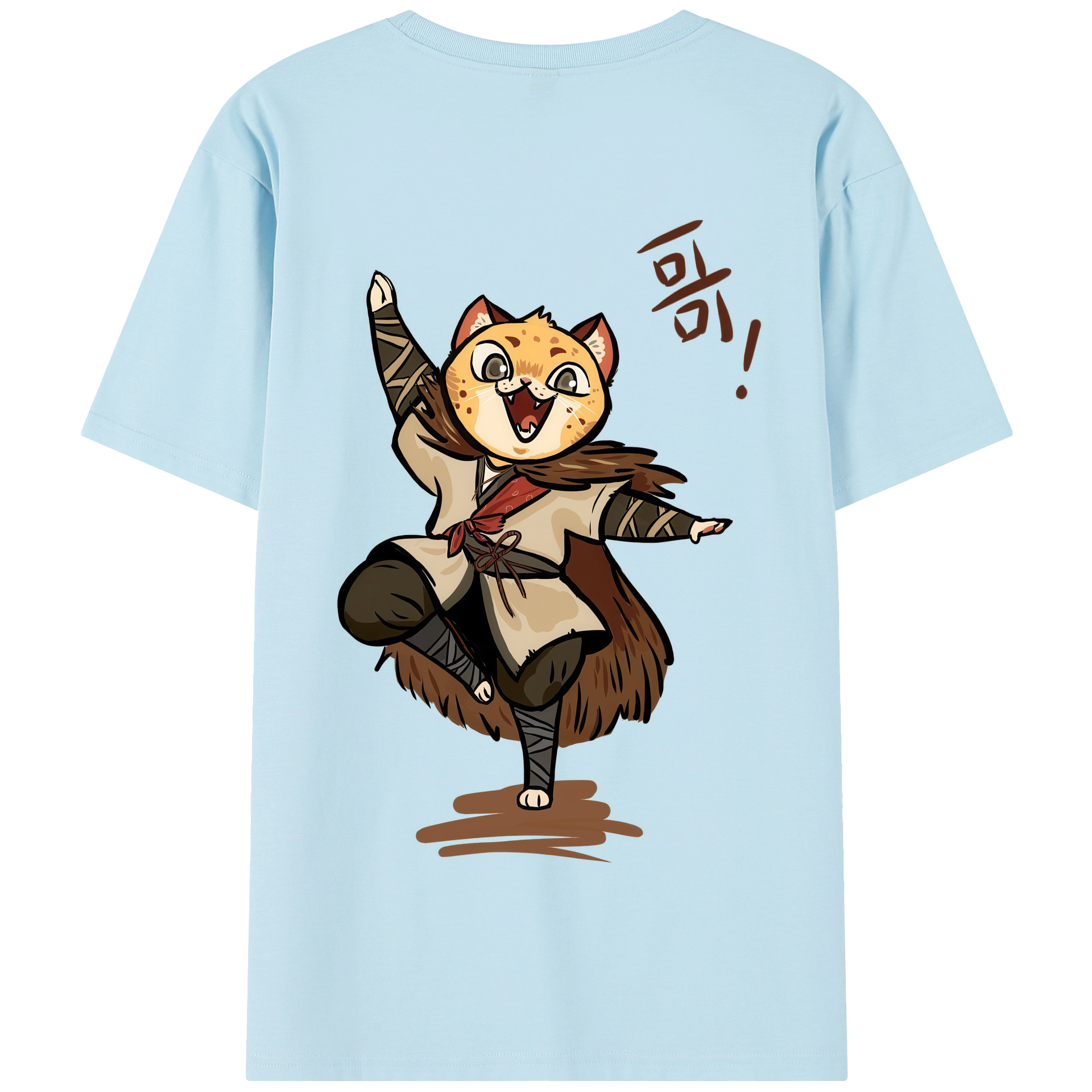 （画像用） Ne Zha 2 ナタ 魔童の大暴れ 綿100％半袖Tシャツ（背面プリント）
